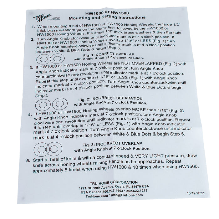 Tru Hone Grinding Wheels 400 Grit  Set
