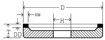 Type 6A2 Grinding Wheel 6" x 3/16" 120 Grit CBN